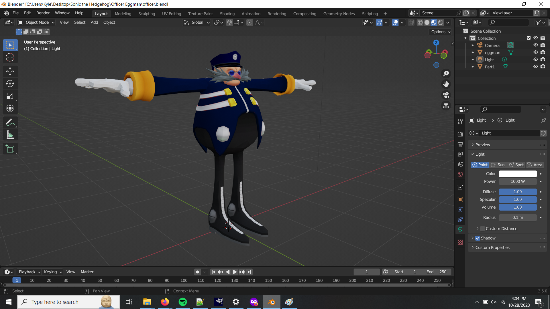 Officer Eggman for Project Venice (WIP)